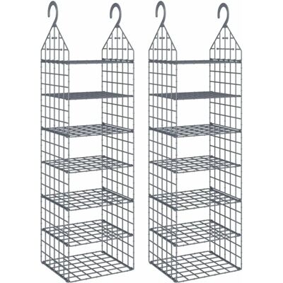 vidaXL Kleiderschrank Regale - 7 Fächer, 2 Stk - Schrank Organizer vidaXL Kleiderschrank Regale - 7 Fächer, 2 Stk - Schrank Organizer