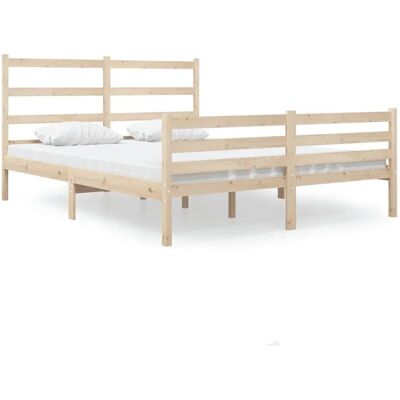 vidaXL Bettrahmen aus massivem Kiefernholz 120x190cm - Bettgestell & Kopfteil vidaXL Bettrahmen aus massivem Kiefernholz 120x190cm - Bettgestell & Kopfteil