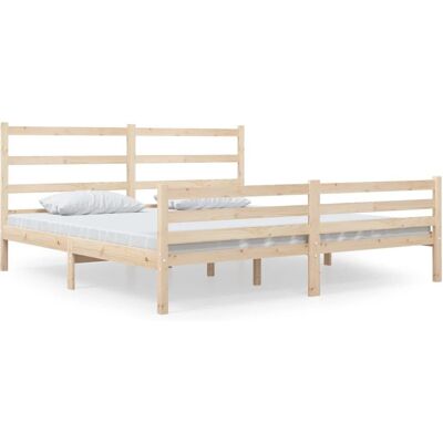 vidaXL 3103693 Bettgestell Natürliches Kiefernholz Mit Lattenrost - Bett Typ vidaXL 3103693 Bettgestell Natürliches Kiefernholz Mit Lattenrost - Bett Typ