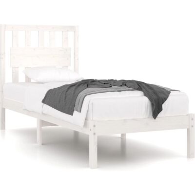 vidaXL Sängram i massivt trä vit 120x190cm - Sängtyp vidaXL Sängram i massivt trä vit 120x190cm - Sängtyp