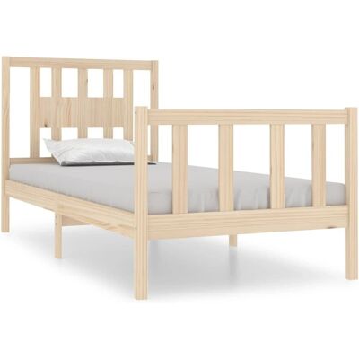 vidaXL 3104093 Bettgestell - Massives Holz, Braun, 90x190 cm - Bettgestell vidaXL 3104093 Bettgestell - Massives Holz, Braun, 90x190 cm - Bettgestell
