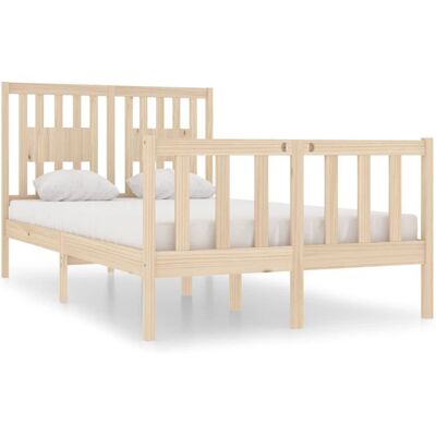 vidaXL Bettgestell Braun 120x190cm - Holzrahmen vidaXL Bettgestell Braun 120x190cm - Holzrahmen