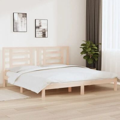 vidaXL Bettgestell - 200x200 cm Massivkiefer - Braun vidaXL Bettgestell - 200x200 cm Massivkiefer - Braun