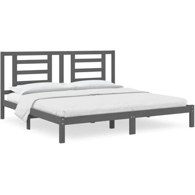 vidaXL Bettrahmen Grau 200x200 cm - Bett vidaXL Bettrahmen Grau 200x200 cm - Bett