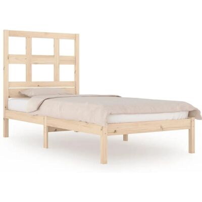 vidaXL Massives Kiefernholz Bettgestell - 90x190 cm - Bett, Bettgestell, Bettgestell vidaXL Massives Kiefernholz Bettgestell - 90x190 cm - Bett, Bettgestell, Bettgestell