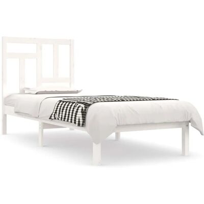 vidaXL Bettgestell - 90x200 cm Massives Kiefernholz Modernes Design vidaXL Bettgestell - 90x200 cm Massives Kiefernholz Modernes Design