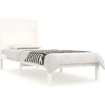 vidaXL Bettgestell Weiß 75x190 cm - Bett Typ vidaXL Bettgestell Weiß 75x190 cm - Bett Typ
