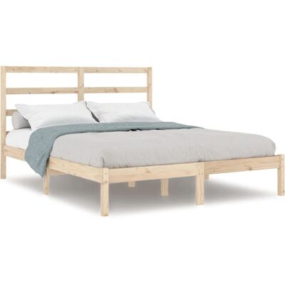 vidaXL Massives Kiefernholz Bettgestell - 120x190 cm - Braun vidaXL Massives Kiefernholz Bettgestell - 120x190 cm - Braun