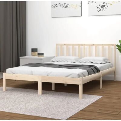 vidaXL Kiefernbettgestell - Klein-Doppel - Braun - 120x190 cm vidaXL Kiefernbettgestell - Klein-Doppel - Braun - 120x190 cm