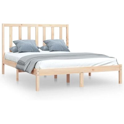 vidaXL Bed Frame Massief Dennenhout 140x200 cm - Bedframe vidaXL Bed Frame Massief Dennenhout 140x200 cm - Bedframe