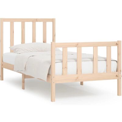 vidaXL Bettgestell 90x190 cm Massivträ - Schlichtes Design vidaXL Bettgestell 90x190 cm Massivträ - Schlichtes Design