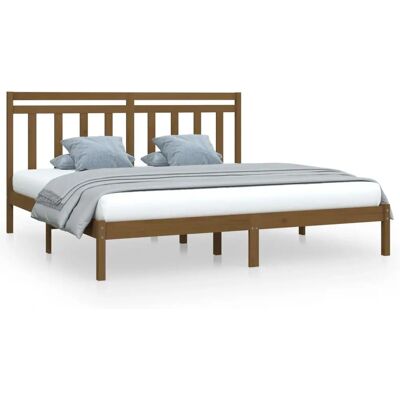vidaXL 3105273 Bettgestell - Massivholz, Honigbraun, 200x200cm - Bettgestell vidaXL 3105273 Bettgestell - Massivholz, Honigbraun, 200x200cm - Bettgestell
