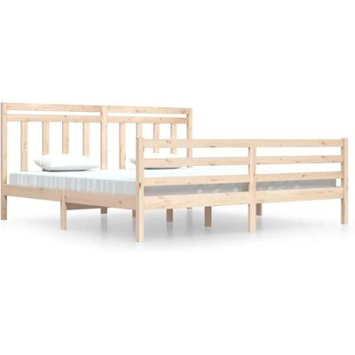 vidaXL 3105335 Bedframe - Massief Dennenhout 200x200 cm vidaXL 3105335 Bedframe - Massief Dennenhout 200x200 cm