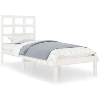 vidaXL 3105456 Sänkykehys - 90x200 cm, Valkoinen, Massiivipuu vidaXL 3105456 Sänkykehys - 90x200 cm, Valkoinen, Massiivipuu