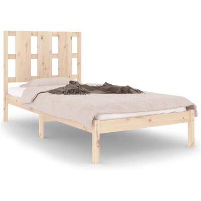vidaXL Sengegitter - Massivt grantræ - 90x190 cm - Brun vidaXL Sengegitter - Massivt grantræ - 90x190 cm - Brun