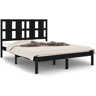 vidaXL Bettgestell aus massivem Kiefernholz 140x190cm - Modern & Robust vidaXL Bettgestell aus massivem Kiefernholz 140x190cm - Modern & Robust