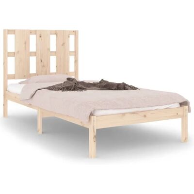 vidaXL Bettgestell - 90x200 cm - Holz - Rustikal Kiefer vidaXL Bettgestell - 90x200 cm - Holz - Rustikal Kiefer