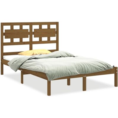 vidaXL Bettgestell Honigbraun 200x200cm - Schlafzimmermöbel vidaXL Bettgestell Honigbraun 200x200cm - Schlafzimmermöbel