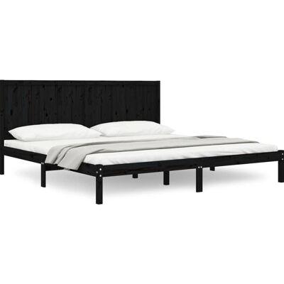 vidaXL 3105754 sänkykehys - Massiivinen mäntypuinen rakenne - Musta - 200x200 cm vidaXL 3105754 sänkykehys - Massiivinen mäntypuinen rakenne - Musta - 200x200 cm