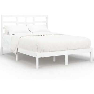 vidaXL Bettgestell Weiß 140x190cm - Moderner Holzbett vidaXL Bettgestell Weiß 140x190cm - Moderner Holzbett