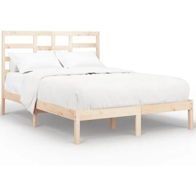 vidaXL Bettgestell - 140x200 cm Massiv Kiefernholz - Modern Rustikal Stil vidaXL Bettgestell - 140x200 cm Massiv Kiefernholz - Modern Rustikal Stil