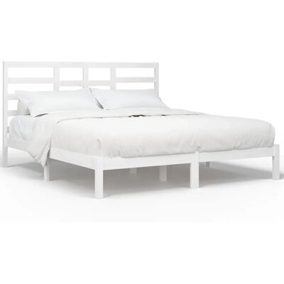 vidaXL 3105816 Hvidt træsengestel - Sengbase til 200x200 cm madras vidaXL 3105816 Hvidt træsengestel - Sengbase til 200x200 cm madras