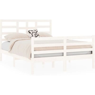 vidaXL 3105831 Bettgestell - Massivträ, Weiß, 120x190 cm vidaXL 3105831 Bettgestell - Massivträ, Weiß, 120x190 cm