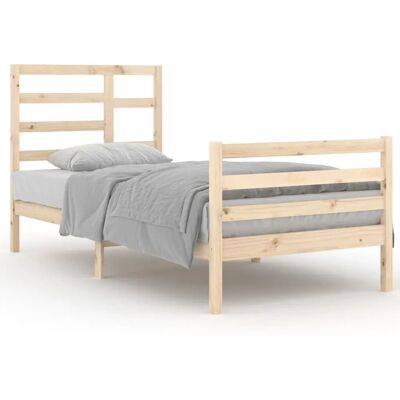 vidaXL Bettgestell Braun 100x200cm - Massivholz Schlafzimmermöbel vidaXL Bettgestell Braun 100x200cm - Massivholz Schlafzimmermöbel