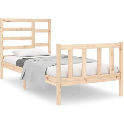 vidaXL Sengestel - Massivt træ - 75x190 cm - Sengebase - Soveværelsesmøbler vidaXL Sengestel - Massivt træ - 75x190 cm - Sengebase - Soveværelsesmøbler