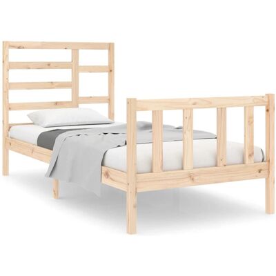 vidaXL 3105890 Sengestel - Massivt træ - 90x190 cm - Brun vidaXL 3105890 Sengestel - Massivt træ - 90x190 cm - Brun