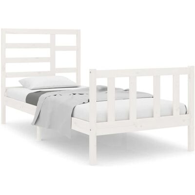 vidaXL 3105891 Sengestel - Massivt træ, Hvid, 90x190 cm vidaXL 3105891 Sengestel - Massivt træ, Hvid, 90x190 cm