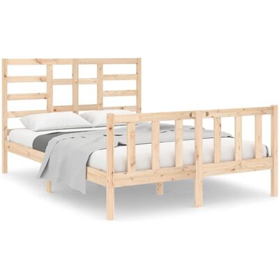 vidaXL Bettgestell 120x190 cm - Massives Holz Rustikal vidaXL Bettgestell 120x190 cm - Massives Holz Rustikal