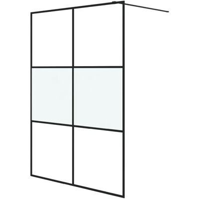 vidaXL Walk-in Duschwand Schwarz 140x195 cm Halbfrostes ESG Glas - Duschwand vidaXL Walk-in Duschwand Schwarz 140x195 cm Halbfrostes ESG Glas - Duschwand
