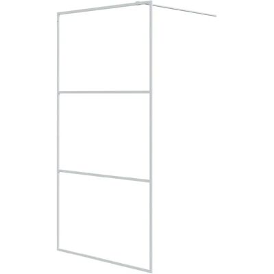 vidaXL Walk-in Duschewand Weiß 100x195 cm Klares ESG Glas - Duschwand vidaXL Walk-in Duschewand Weiß 100x195 cm Klares ESG Glas - Duschwand