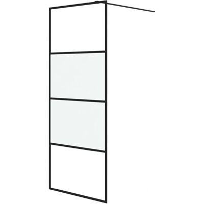 vidaXL Walk-in Duschwand Schwarz 80x195 cm Halbfrost ESG Glas Duschwand - Duschwand vidaXL Walk-in Duschwand Schwarz 80x195 cm Halbfrost ESG Glas Duschwand - Duschwand