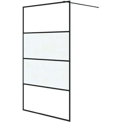 vidaXL Walk-in Duschwand Schwarz 115x195 cm Halbfrost ESG-Sicherheitsglas vidaXL Walk-in Duschwand Schwarz 115x195 cm Halbfrost ESG-Sicherheitsglas