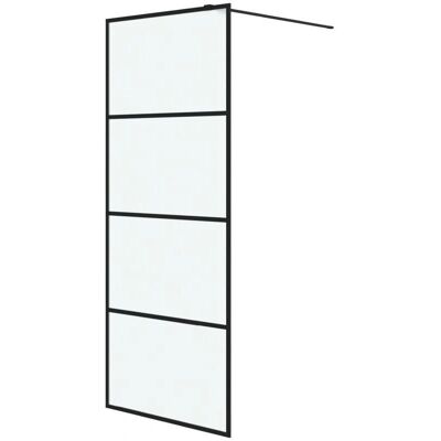 vidaXL Walk-in Duschewand Schwarz 80x195 cm Frosted ESG Glas Duschabtrennung - Duschwand vidaXL Walk-in Duschewand Schwarz 80x195 cm Frosted ESG Glas Duschabtrennung - Duschwand