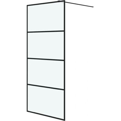 vidaXL Schwarze matt ESG Glastrennwand 90x195 cm vidaXL Schwarze matt ESG Glastrennwand 90x195 cm