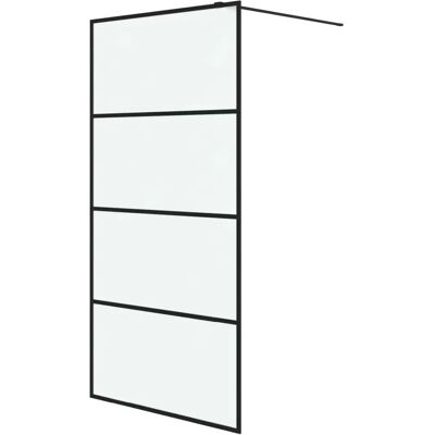vidaXL Walk-in Duschwand Schwarz 100x195 cm Frosted ESG Glas - Duschwand vidaXL Walk-in Duschwand Schwarz 100x195 cm Frosted ESG Glas - Duschwand