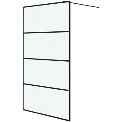 vidaXL Walk-in Duschrückwand Schwarz 115x195 cm Matt ESG Glas Duschabtrennung vidaXL Walk-in Duschrückwand Schwarz 115x195 cm Matt ESG Glas Duschabtrennung