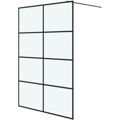 vidaXL Schwarze Mattierte ESG Duschwand - Walk-in Dusche vidaXL Schwarze Mattierte ESG Duschwand - Walk-in Dusche