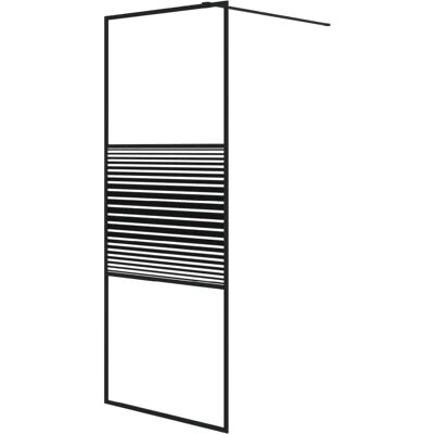 vidaXL Schwarze 80x195 cm ESG Glas Walk-in Duschwand - Duscht type vidaXL Schwarze 80x195 cm ESG Glas Walk-in Duschwand - Duscht type