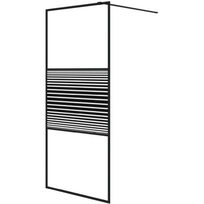 vidaXL Walk-in Duschwand Schwarz 90x195 cm Klarem ESG-Glas - Duschwand vidaXL Walk-in Duschwand Schwarz 90x195 cm Klarem ESG-Glas - Duschwand