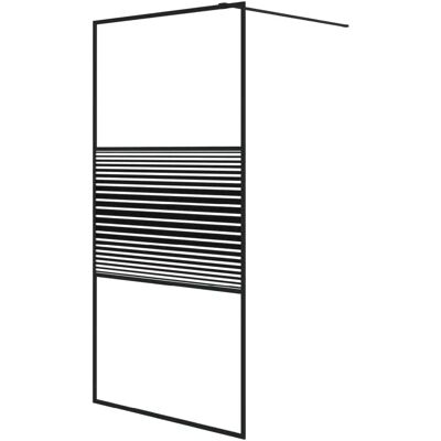 vidaXL Walk-in Duschwand Schwarz 100x195 cm ESG Glas - Duschtyp vidaXL Walk-in Duschwand Schwarz 100x195 cm ESG Glas - Duschtyp