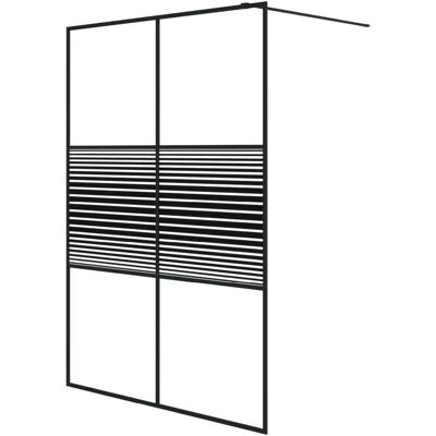 vidaXL Walk-in Duschwand Schwarz 140x195 cm Klars ESG Sicherheitsglas - Duschwand vidaXL Walk-in Duschwand Schwarz 140x195 cm Klars ESG Sicherheitsglas - Duschwand
