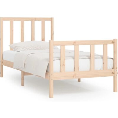 vidaXL Massivholz Bettgestell - 90x200 cm - Holzbett vidaXL Massivholz Bettgestell - 90x200 cm - Holzbett