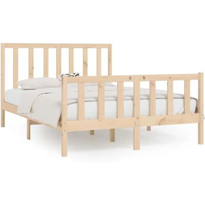 vidaXL Massivholz Bettgestell - Braun - 160x200 cm vidaXL Massivholz Bettgestell - Braun - 160x200 cm