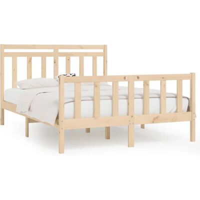 vidaXL Bettgestell Massives Kiefernholz 160x200 cm - Bettgestell vidaXL Bettgestell Massives Kiefernholz 160x200 cm - Bettgestell
