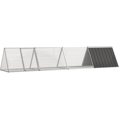 vidaXL Konijnenkooi - Gegalvaniseerd Staal - 403,5x80,5x71 cm vidaXL Konijnenkooi - Gegalvaniseerd Staal - 403,5x80,5x71 cm