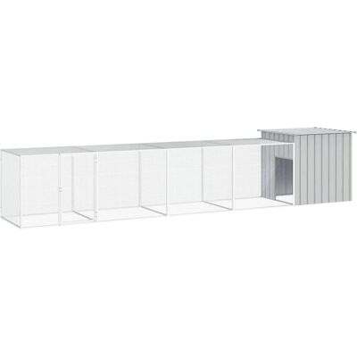 vidaXL Kyllingehus - Galvaniseret stål, 500x91x100 cm vidaXL Kyllingehus - Galvaniseret stål, 500x91x100 cm